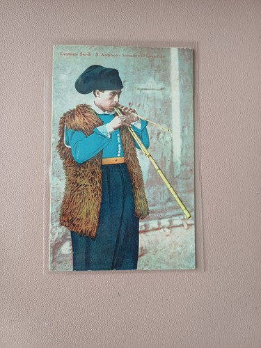 Cartolina costumi sardi - costumi,