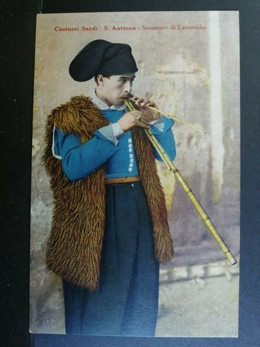 Cartolina costumi sardi - costumi,