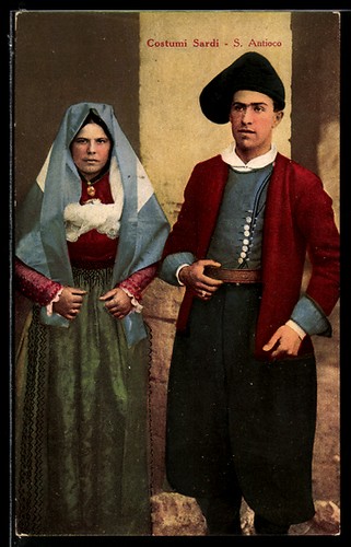 Postcard antioco costumi - postcard, s.