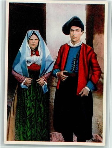 Antioco costume postcard - s., costume-postcard
